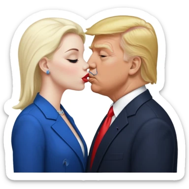 Donald Trump kissing Drake sticker
