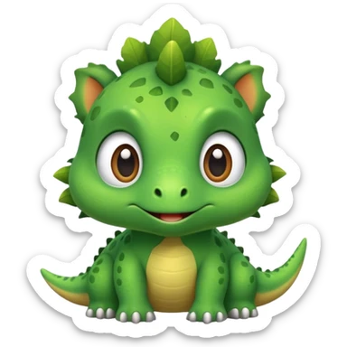 cute fluffy dinosaur sticker