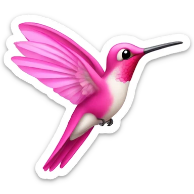pink hummingbird sticker