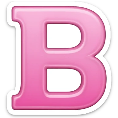 pink letter p sticker