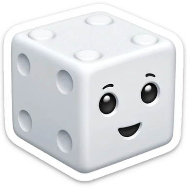 3d sugar cube sticker