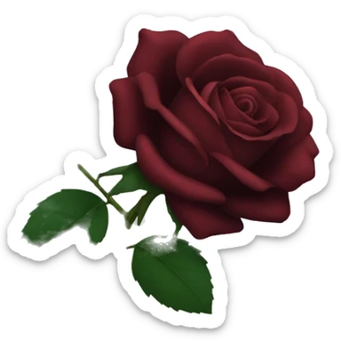Dark red rose sticker
