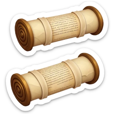 low poly magic scroll sticker