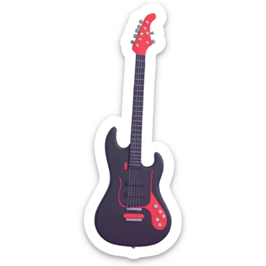futuristic synthesizer guitar sticker