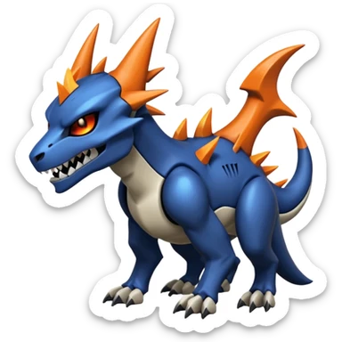 Futuristic Marowak-Duskull-Darkdramon-fusion sticker