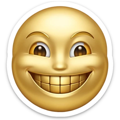 emoji smiling with gold grills sticker