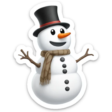 Snowman from the side  sticker