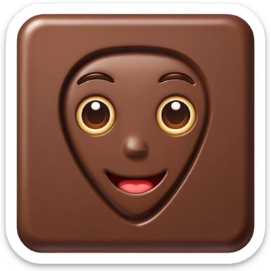 square chocolate piece sticker