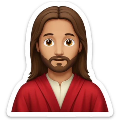 Jesus like the red robe Jesus painting sticker