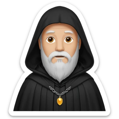 A wandering philosopher in a long black cloak sticker