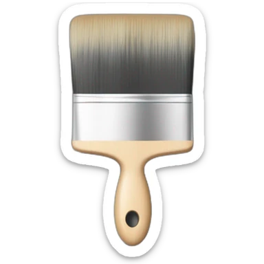 Paint brush with black holder and the front of the brush should be white sticker