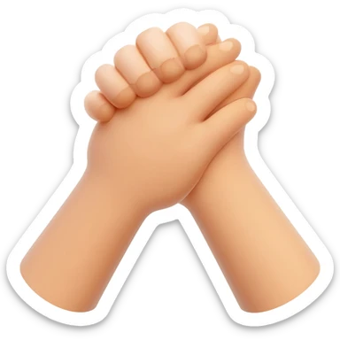 Hands crossed above head sticker