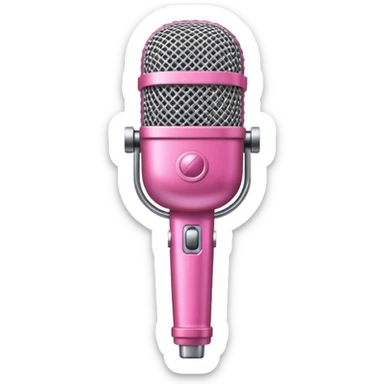 pink stage microphone sticker