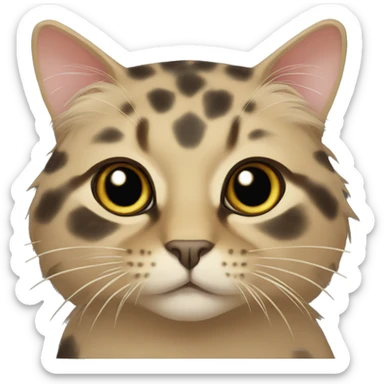 tortoise cat, long hair sticker