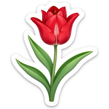 tulip flower entwined with an amaryllis flower sticker