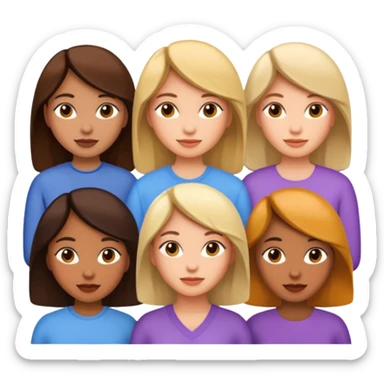 group of women sticker