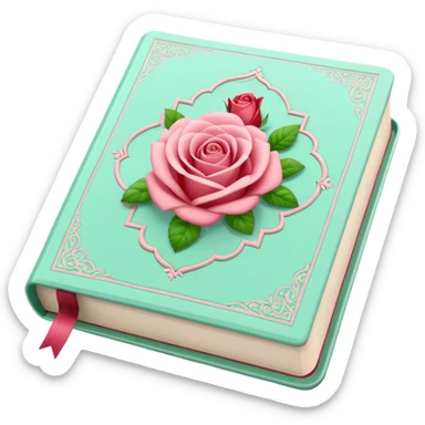 Light mint Quran with rose  sticker