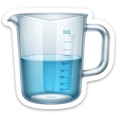 Empty Measuring cup glass sticker