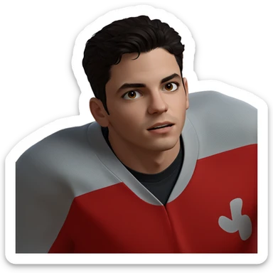 stylish boy in sportswear sticker