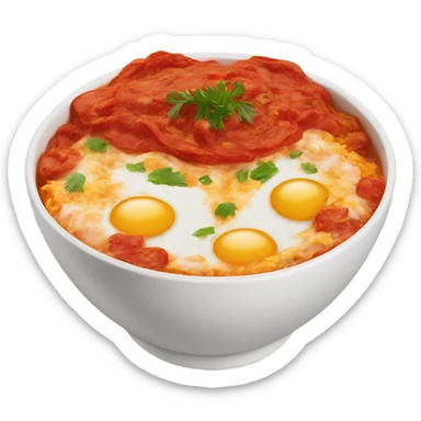 Make an emoji of traditional Turkish dish menemen sticker