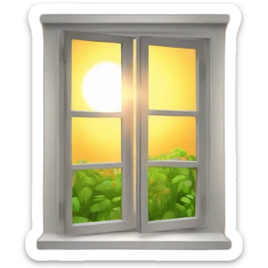 window with sunlight sticker