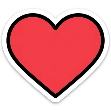 colored heart icon sticker