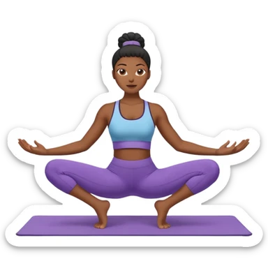 black woman doing pilates sticker