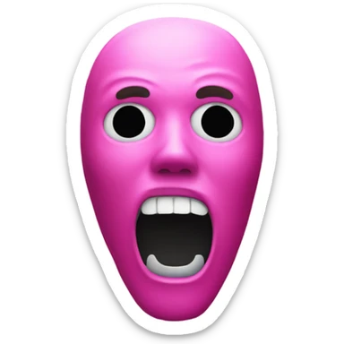pink scream mask sticker