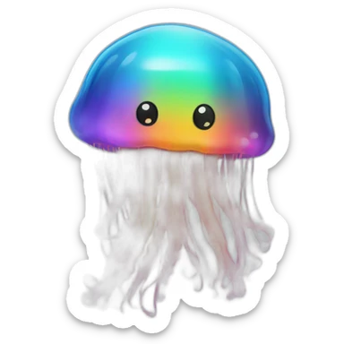 rainbow-jellyfish sticker