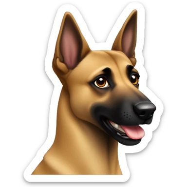 malinois qui tourne sticker