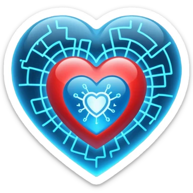 internet security heart sticker