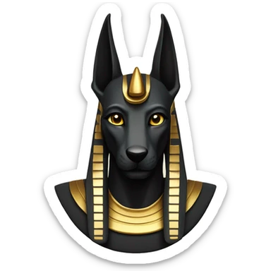 Anubis egyptian god sticker