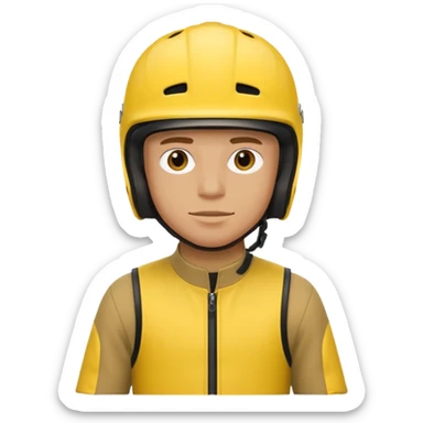 BMX rider yellow man with helmets sticker