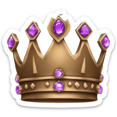 Bronze Crown with some purple diamonds sticker