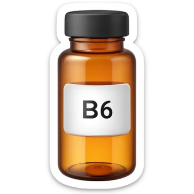 Vitamin b6 in a bottle sticker