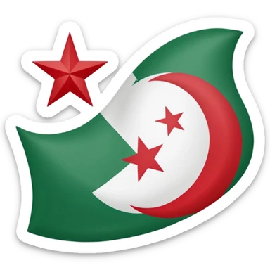 Algerian flag sticker