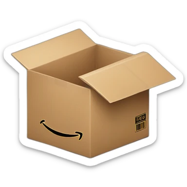 AMAZON BOX WITH UPC CODE sticker