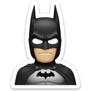 Batman silence  with his hands sticker
