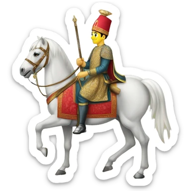 young Sultan Süleyman on horseback sticker