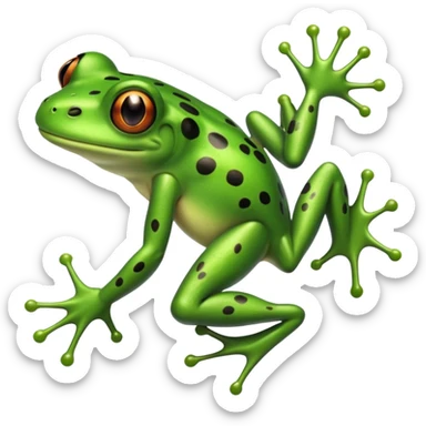 frog jumping sticker