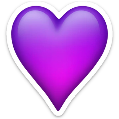 purple green magenta heart  sticker