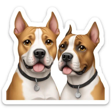 Two Amstaff friends sticker