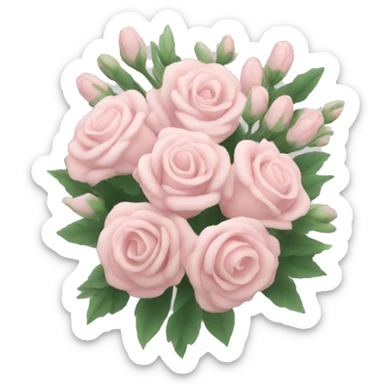 Pale pink bouquet sticker