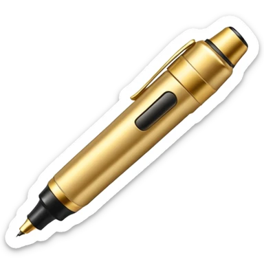 golden permanent marker emoji, with a gold cap sticker