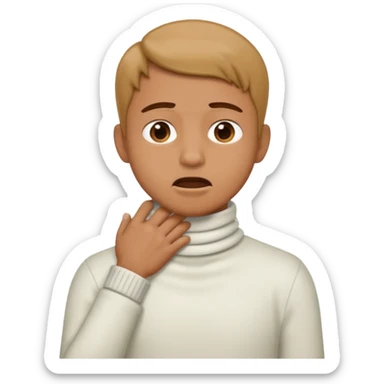  person with hands on his neck like chocking  sticker