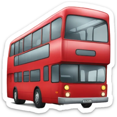 red duobledecker bus sticker