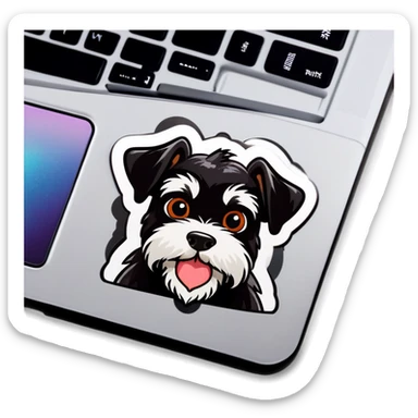 toothless miniature schnauzer  sticker