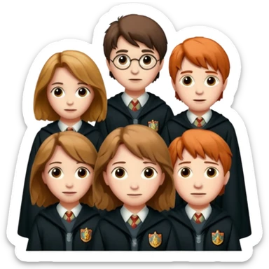 Harry Potter with Hermione Granger and Ron Weasley sticker