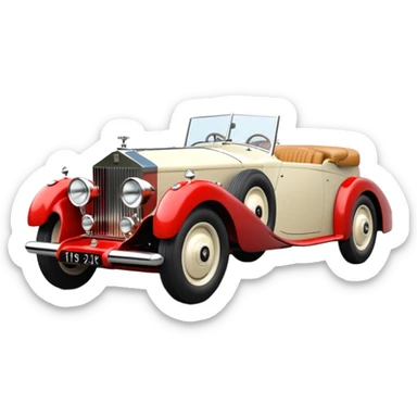  1949 luxury racing  Rolls Royce lowered powerful 4 cylinder engined racing car featuring advanced rugged 4 wheel independent suspension, power steering, disc brakes and small leather covered steering wheel  sticker