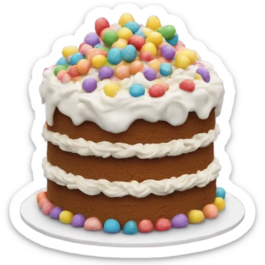 Realistic funfetti cake sticker